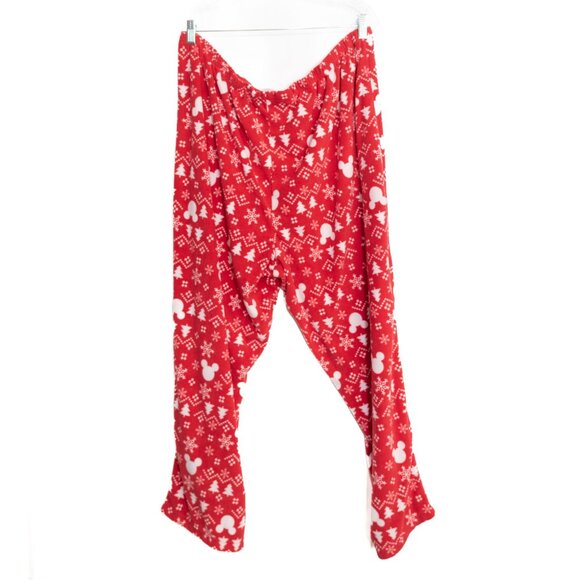 Disney Size 3X Christmas Mickey Mouse Snowflake Lounge Pants Soft Festive Pajama - Picture 5 of 8
